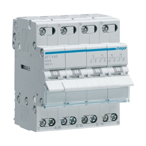 Hager Przełącznik modułowy I-0-II 4P 40A (SFT440) 3118842 3250615510945