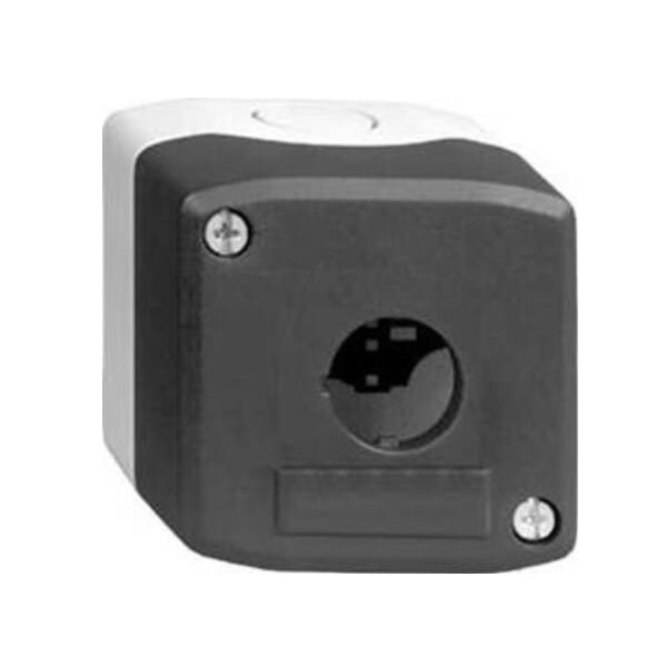 Schneider Electric Obudowa kasety 1-otworowa 22mm szara IP65 - XALD01 3114683 3389110114737