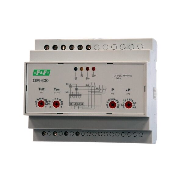 F&F Ogranicznik poboru mocy OM-630 trójfazowy 5-50kW OM-630 3118151 5908312596448