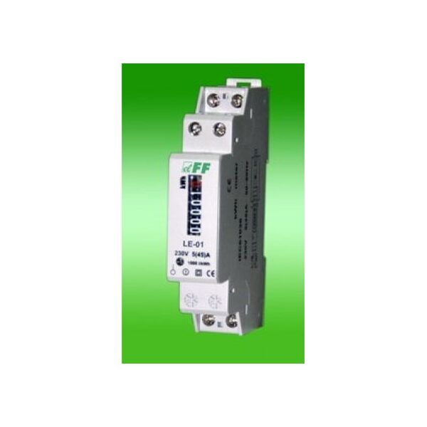 F&F Licznik energii elektrycznej 1-fazowy 5/45A 230V z wyświetlaczem bębenkowym LE-01 3118798 5908312591634