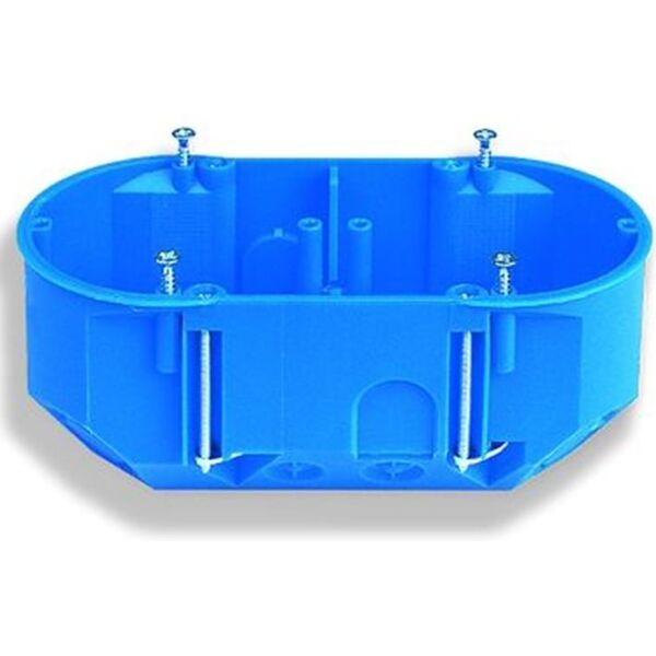 Simet Puszka podtynkowa 2-krotna P2x60D 60mm regips głęboka niebieska - 32092203 3114505 5907813219948