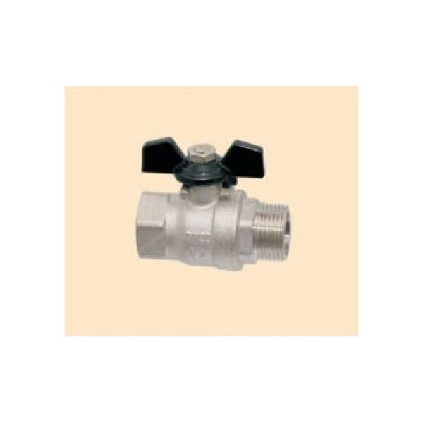 Hydroland Zawór kulowy wodny pełnoprzelotowy z motylkiem i dławikiem 3/4" tytan 3117822 5900308734391