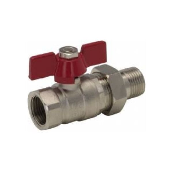 Arco Zawór kulowy przelotowy Sena GW GZ 1/2" z półśrubunkiem i motylkiem 154103 3127094 8428519058596