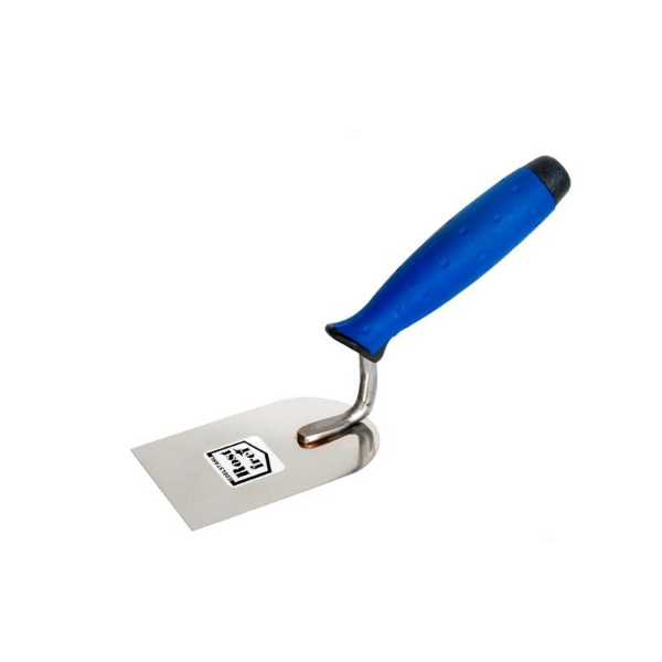 AWTools Kielnia sztukatorska nierdzewna łopatkowa 100mm uchwyt gumowy AW30247 3172849 5902198742623