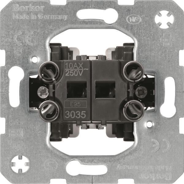 Berker Łącznik 2-klawiszowy seryjny one.platform świecznikowy mechanizm samozaciski (533035) 3181828 4011334430056
