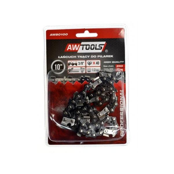 AWTools Łańcuch tnący do pilarki 25cm 10" 3/8" 1,3mm 40-ogniw do CS250 (AW80100) 3183583 5902198743446