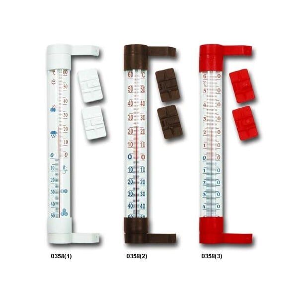 Terdens Termometr zaokienny 24cm biały (0358) 3184967 5901733000358
