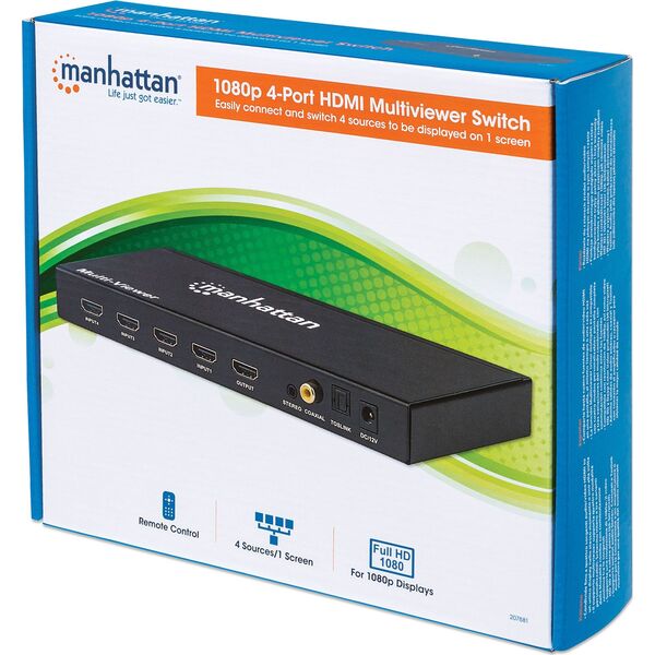Manhattan Przełącznik 4xHDMI FullHD (207881)