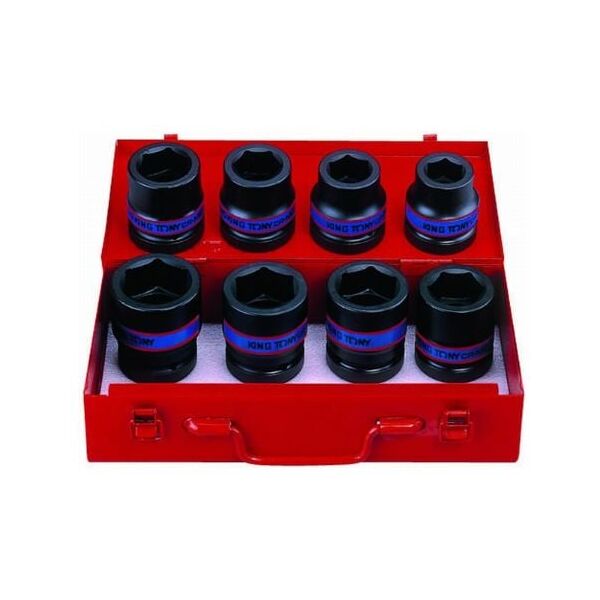 King Tony Zestaw nasadek udarowych 6-kątnych 1" 24-41mm 8szt. (8410MP) 3187707 4710591947566