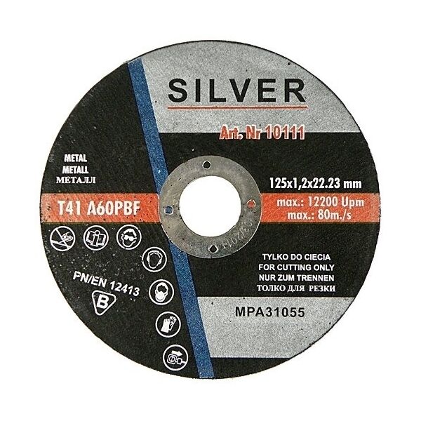 Silver Tarcza do cięcia metalu 125 x 1,6 x 22,2mm (10112) 3192130 5907589360035