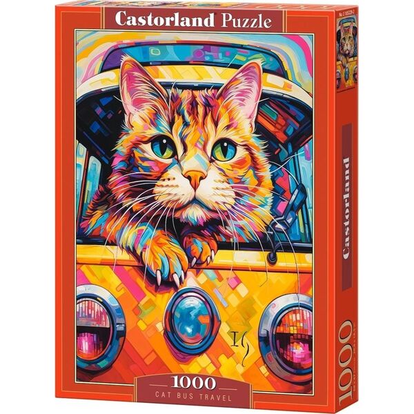 Castor Puzzle 1000 elementów Cat Bus Travel