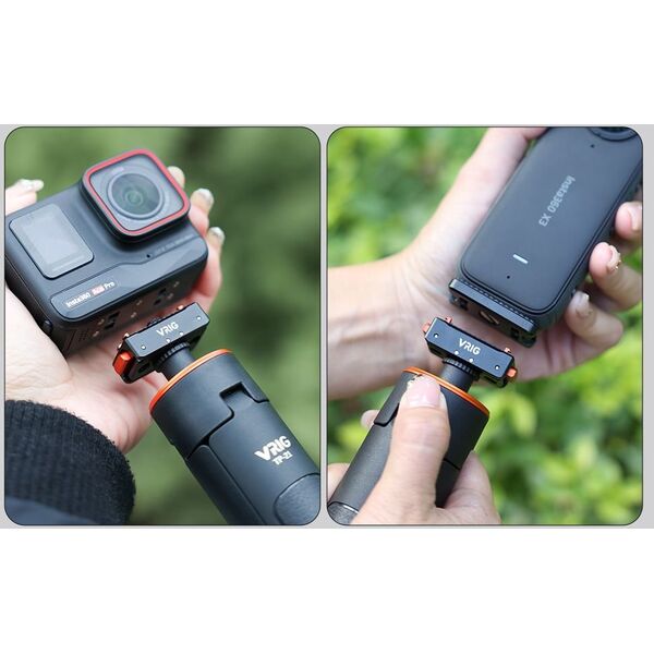 VRIG Adapter Uchwyt Mocowanie Na Gwint 1/4"" + System Gopro Do Insta360 Ace Pro / Ac07 / A0106
