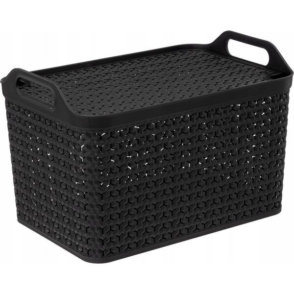 5five Plastikowy kosz na pranie, czarny