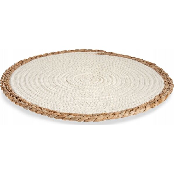 Giftdecor Podkładka pod talerz, z plecionką z trawy morskiej na brzegach
