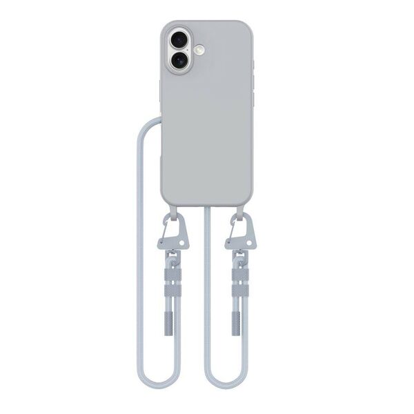 Case IPHONE 16 Tech-Protect Magnecklace MagSafe Crayon Grey 5906302370320