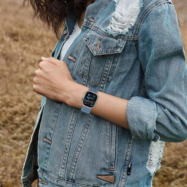 Strap for APPLE WATCH 6 / 7 / 8 / 9 / 10 / SE / ULTRA 1 / 2 (44 / 45 / 46 / 49 MM) Tech-Protect Nylon Baby Blue 5906302370771