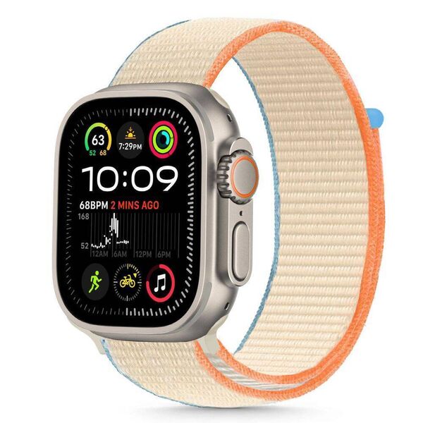 Strap for APPLE WATCH 6 / 7 / 8 / 9 / 10 / SE (40 / 41 / 42 MM) Tech-Protect Nylon Cream 5906302370719