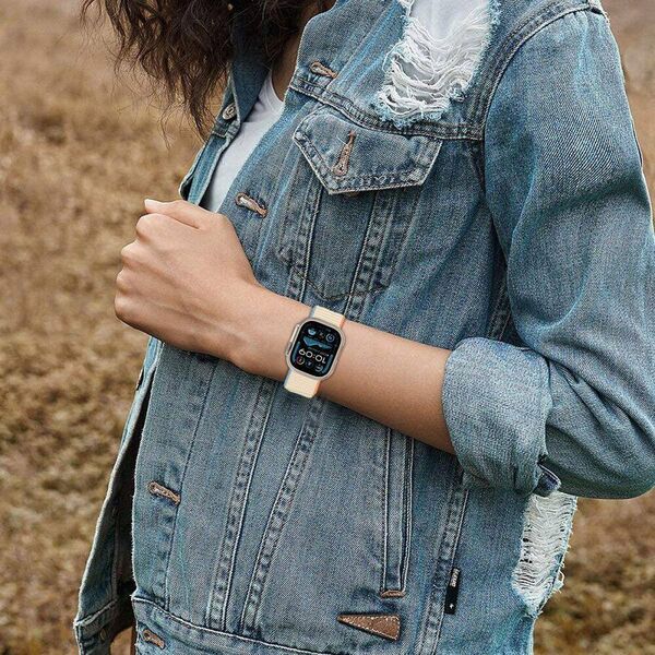 Strap for APPLE WATCH 6 / 7 / 8 / 9 / 10 / SE (40 / 41 / 42 MM) Tech-Protect Nylon Cream 5906302370719