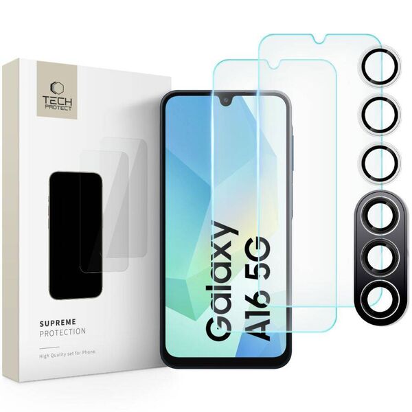 Tempered Glass SAMSUNG GALAXY A16 Tech-Protect Supreme Set (Clear) 5906302372676