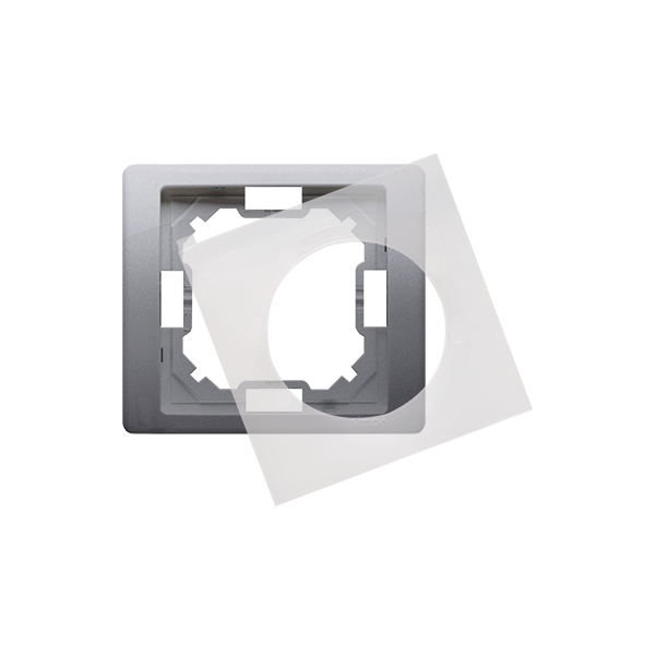 Kontakt-Simon Ramka 1-krotna Basic Neos inox metalizowany (BMRC1B/21) 3283108 5902787840037