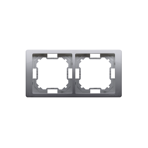 Kontakt-Simon Ramka 2-krotna Basic Neos inox metalizowany (BMRC2/21) 3283112 5902787840174