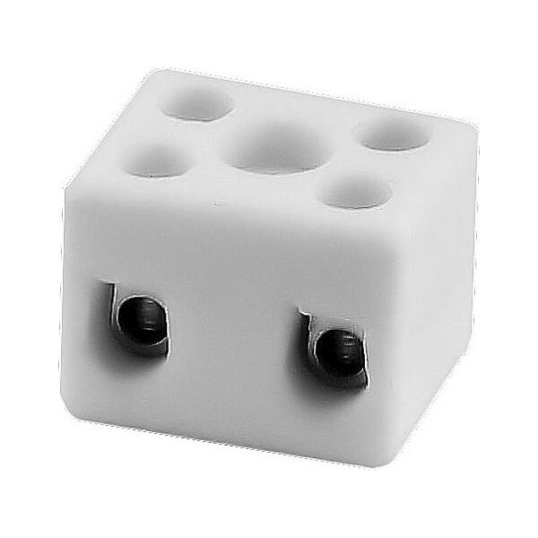 Simet Złączka gwintowa porcelanowa 4mm 2 tory biała 25szt. (80712516) 3298365 5907813217470