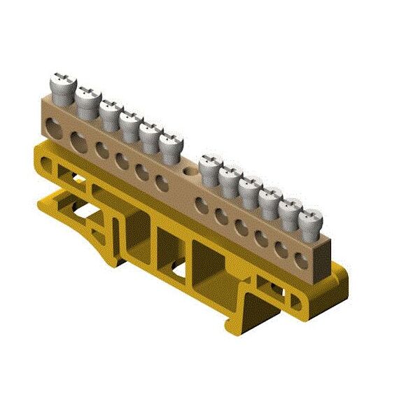 Elektro-Plast Listwa zaciskowa na szynę 12-torowa żółta TH35 LZ-12/Ż (0921-01) 3312944 5901130487639