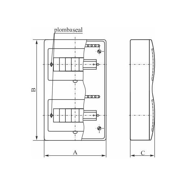 Elektro-Plast Rozdzielnica modułowa 2x12 natynkowa IP40 RN-24/B Fala N+PE (7.15) 3313051 5905548285610