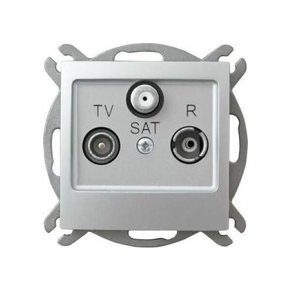 Ospel Gniazdo antenowe Impresja RTV-SAT końcowe srebrne (GPA-YS/m/18) 3314075 5907577439873
