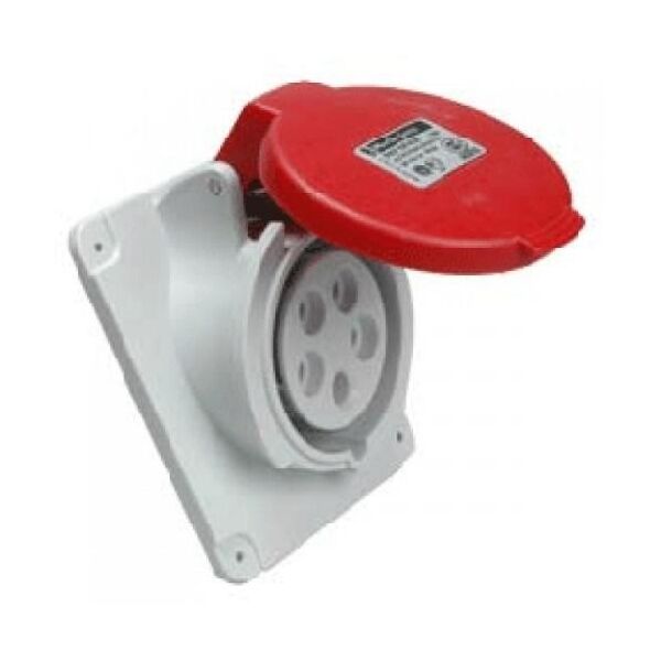 Schneider Gniazdo tablicowe 5P 16A 400V czerwone IP44 (PKF16F435) 3315396 3303432033057