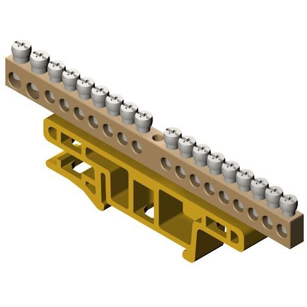 Elektro-Plast Listwa zaciskowa na szynę 18-torowa żółta TH35 LZ-18/N (0922-01) 3322002 5901130487646