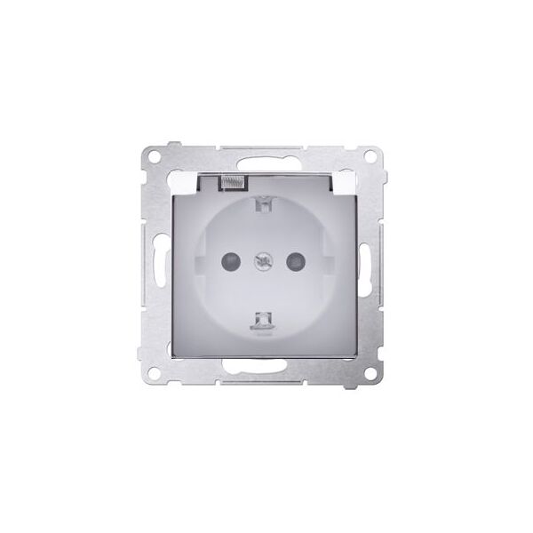 Kontakt-Simon Gniazdo Simon 54 Premium Schuko do wersji IP44 z przeslonami 16A 250V białe (DGSZ1BZ.01/11A) 3327298 5902787829971