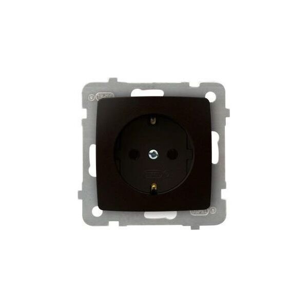 Ospel Gniazdo Karo pojedyncze schuko czekoladowy metalik (GP-1SS/m/40) 3328773 5907577456030
