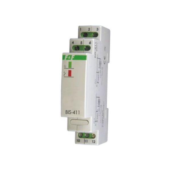 F&F Przekaźnik bistabilny włącz/wyłącz 1P 16A separowany 100-265V AC (BIS-411i 230V) 3336950 5908312598381
