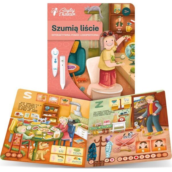 Albi Czytaj z Albikiem - Książka Szumią liście. Interaktywna pomoc logopedyczna 3+