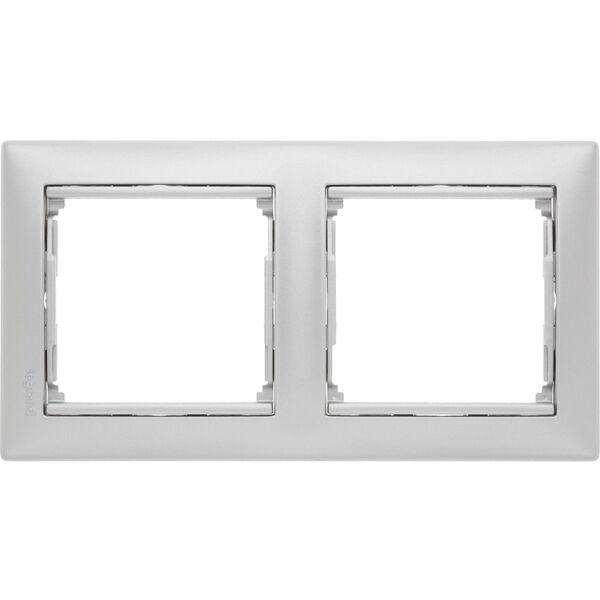 Legrand Ramka podwójna Valena pozioma aluminium (770152) 3344415 3245067701522