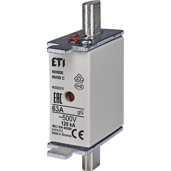 Eti-Polam Wkładka bezpiecznikowa KOMBI NH00C 63A gG/gL 500V WT-00C (004181212) 3345022 3838895353362