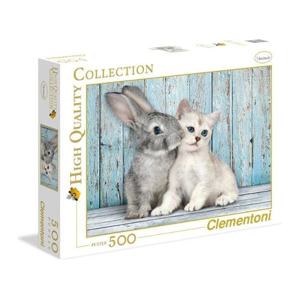 Clementoni Kot z królikiem 500 el. (35004) 814053 8005125350049