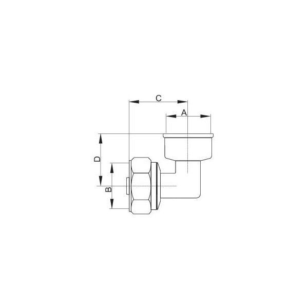 Hydroland Kolano 90° PEX/GW skręcane (5900308747896)