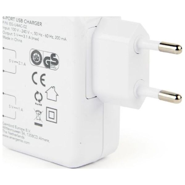 Ładowarka Energenie EG-U4AC-02 4x USB-A 3.1 A (EG-U4AC-02)