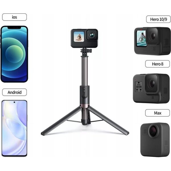 Telesin Statyw Selfie Stick + Pilot do GoPro HERO 11 10 9 8 i MAX / Telesin / TE-RCSS-003