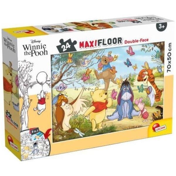 Lisciani Puzzle podłogowe dwustronne Maxi 24 Kubuś Puchatek