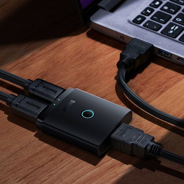 Adapter AV Baseus Adapter HDMI Baseus 2w1 z kablem 1m (czarny)