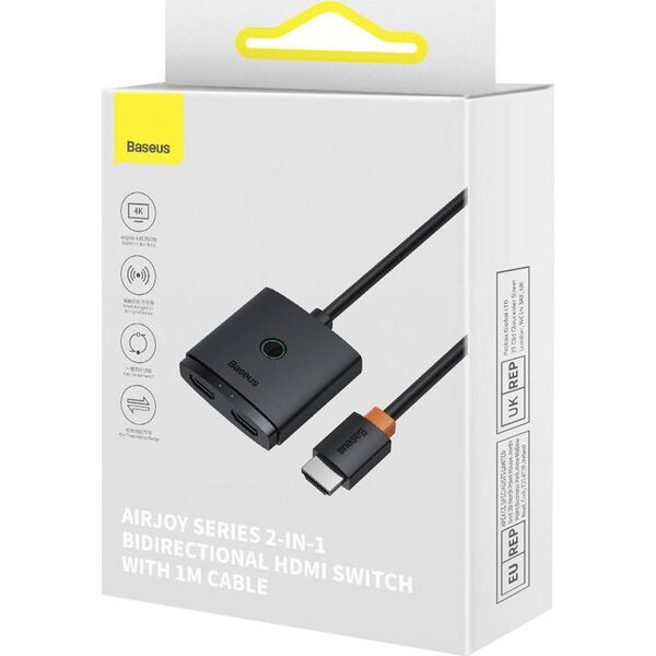 Adapter AV Baseus Adapter HDMI Baseus 2w1 z kablem 1m (czarny)