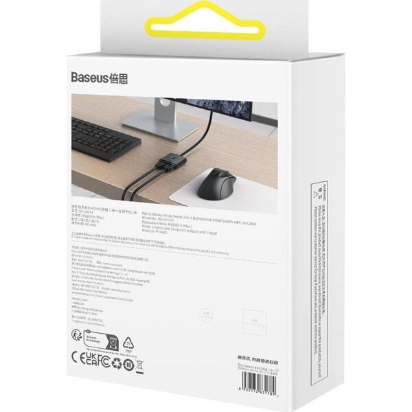 Adapter AV Baseus Adapter HDMI Baseus 2w1 z kablem 1m (czarny)