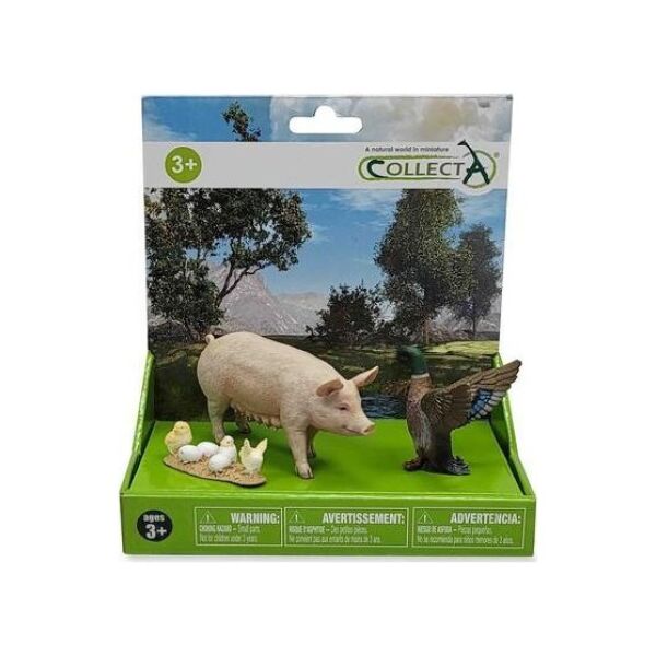 Figurka Collecta COLLECTA ZESTAW 3 ZWIERZĄT NA FARMIE W OPAKOWANIU (88480, 88378, 88863)