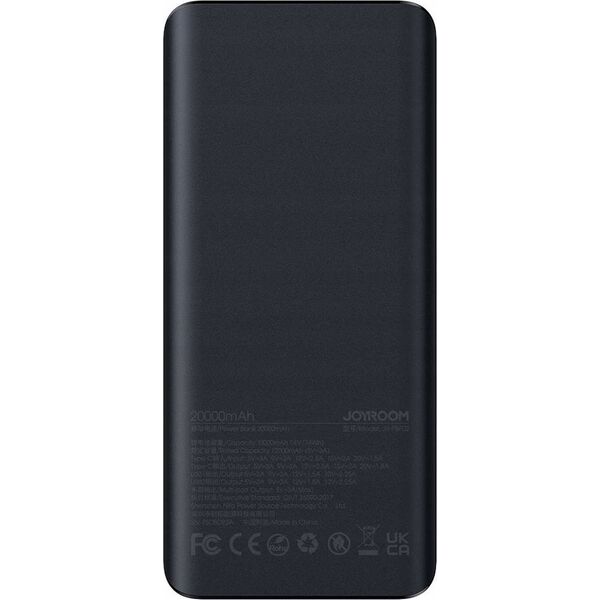 Powerbank Joyroom Joyroom JR-PBF02 30W 20000mAh + kabel USB-A - USB-C 0.25m czarny