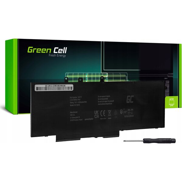 Bateria Green Cell Bateria 93FTF GJKNX 7,6V 6200mAh do Dell Latitude 5290 5490 5580