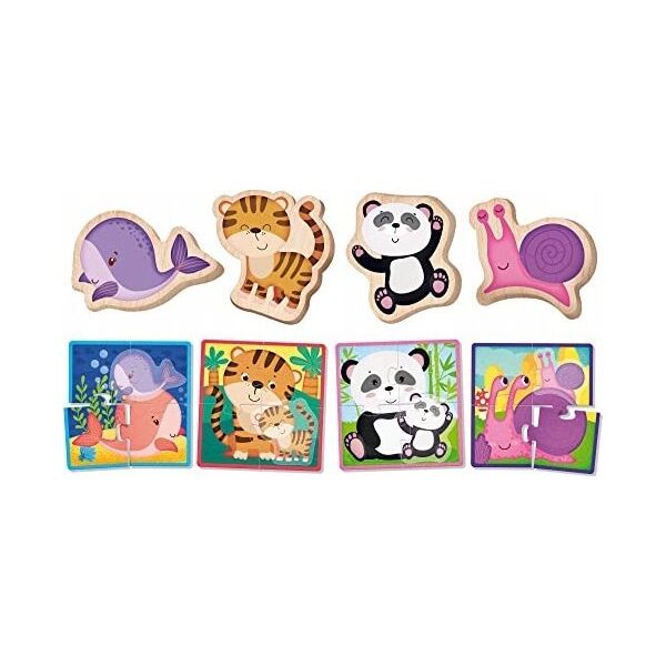 Spin Master Montessori Puzzle drewniane ze zwierzętami