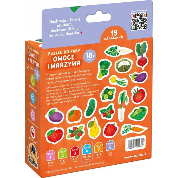 Czuczu Układanka Puzzle do pary - Owoce i warzywa
